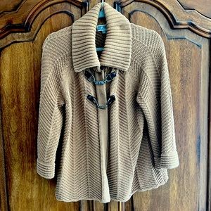 Thick Tan Sweater with Closure